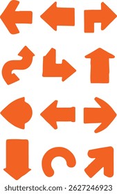 
Collection of stylized arrow illustrations for various design purposes