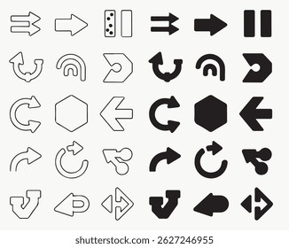 
Collection of stylized arrow illustrations for various design purposes