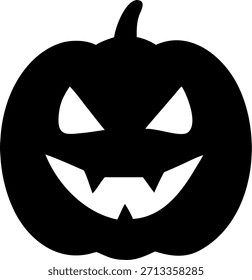 Eine Kollektion stilisierter Jack-o'-Laternengesichter in Silhouette, perfekt für Halloween-Logos und festliche Designs. Verschiedene ausdrucksstarke Kürbisausdrücke.