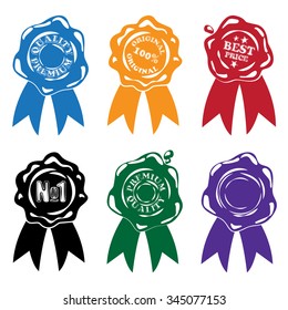 Collection of stylized vector wax seals