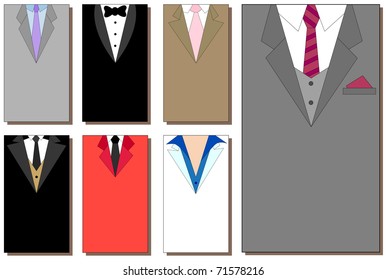 Collection of the suit backgrounds for business cards 5x9 cm