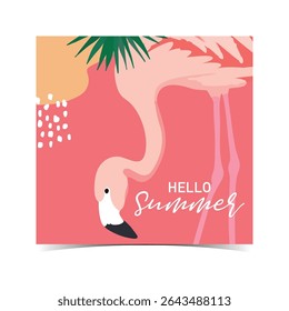 Collection of summer background set with pineapple,watermelon.Hello summer