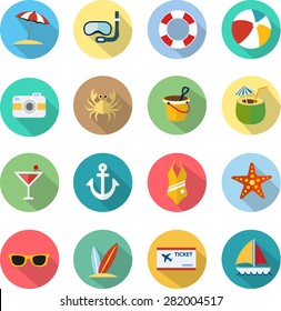 Collection of Summer  flat icons