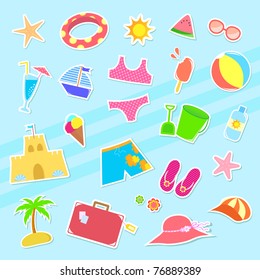 collection of summer symbols