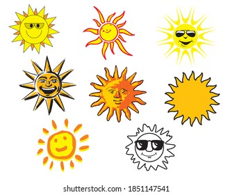 Colección de ilustración del vector solar 