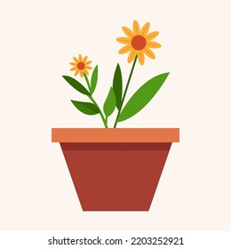 Collection of sunflower vector. Elegant yellow Flower cartoon background vector. 