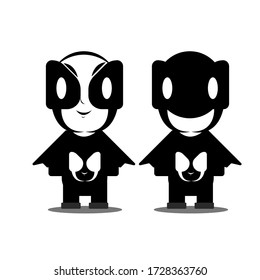 Collection of superhero kids  Vector