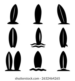 Coleção de ícones de prancha de surfe