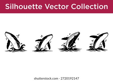 Kollektion von Surfbrett-Silhouetten einzeln auf weißem Hintergrund