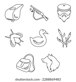 collection of swamp icon vector