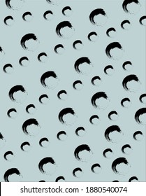 Colección de swatches de patrones memphis - sin fisuras. Moda 80-90. Textura de mosaico verde y negro.