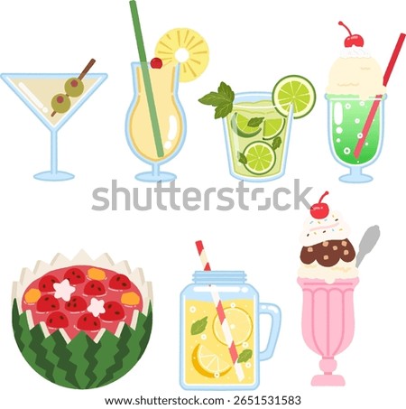 a collection of sweet summer desserts
