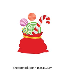Collection sweet traditional christmas candy