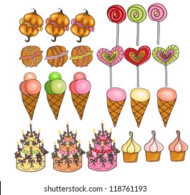 A collection of  sweets