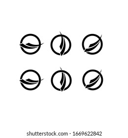 collection swoosh circle logo icon design vector illustration
