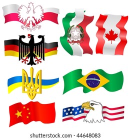 collection of symbols of countries
