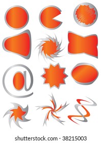 A collection of symbols for the design. Vector illustration