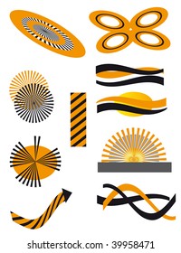 The collection of symbols for the design. Vector illustration