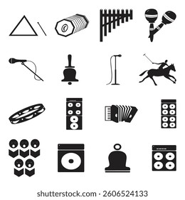 Collection of Symbols, EPS Format, Graphic Design Elements Black and White Icons, Assorted Styles, Vector Art