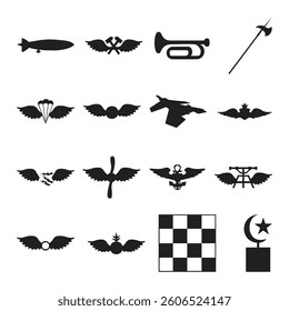Collection of Symbols, EPS Format, Graphic Design Elements Black and White Icons, Assorted Styles, Vector Art
