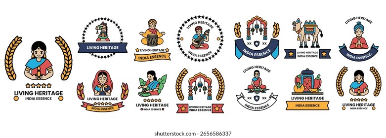 A collection of symbols and icons that represent different cultures