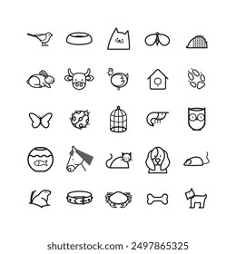 collection of symbols on the theme of animals