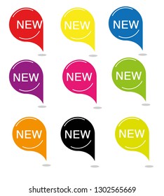 Collection symbols such as ,New ,Special offer, Hot sale, Best price. Icons vector illustration - Vector