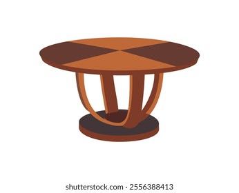 Collection of table silhouette templates. Editable vector illustration.Collection of tables silhouettes - vector.Wooden round dining table designs with chair set isolated on transparent or white backg
