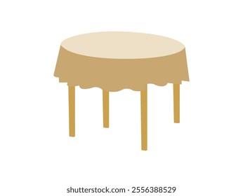Collection of table silhouette templates. Editable vector illustration.Collection of tables silhouettes - vector.Wooden round dining table designs with chair set isolated on transparent or white backg