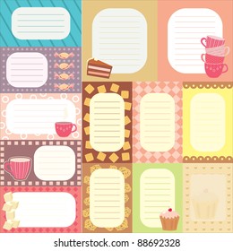 collection of tags for scrapbooking