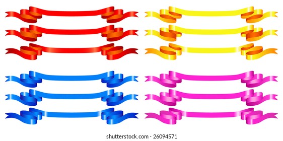 Collection of tapes. Vector illustration