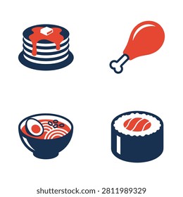 Collection tasty food illustrations