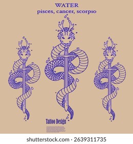 collection of tattoo designs for princes, cancer, scorpio