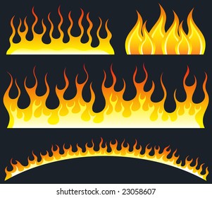 A collection of tattoo like flames.