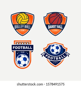 Sport Ball Badge Logo Template Stock Vector (Royalty Free) 1884004240