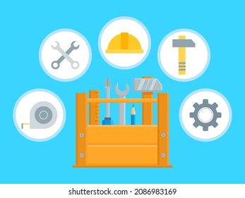 vector de ilustración de equipo del técnico de recogida