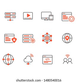 Collection Technologi Icons set. For web site design and mobile apps