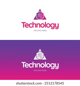 Collection of technology connection logo design with abstract dot, Blockchain, molecule and system graphic design vector illustration. Symbol, icon, creative.