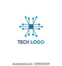 collection technology dot logo design. symbol tech, internet, system, Artificial Intelligence and computer. inspiration logo design modern