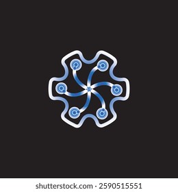 collection technology dot logo design. symbol tech, internet, system, Artificial Intelligence and computer. inspiration logo design modern