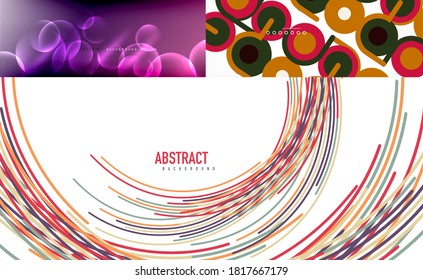 Sammlung von geometrischen abstrakten Hintergründen für Cover, Banner, Flyer und Plakate und andere Vorlagen