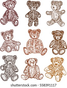 collection of the teddy bears 