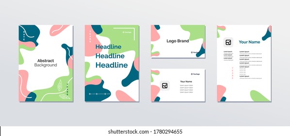 A collection of template design layouts, ready for use for various purposes, as product introduction, marketing, advertising, invitation, stationary or poster. Vector EPS