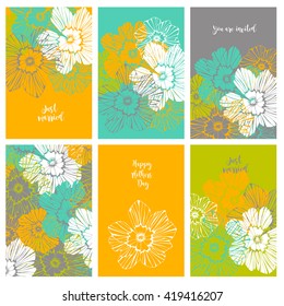 Collection Template Invitations Sticker Printable Set Stock Vector (Royalty Free) 419416207 ...