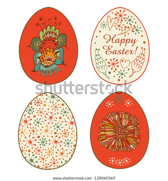 Collection Templates Eggs Design Set Easter Stock Vector Royalty