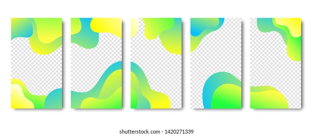 Collection of templates. Frames for stories. Abstract vector illustration. Sale can be used for, website,  poster, flyer, coupon, mobile app, gift card, smartphone template, web design