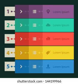 Collection of templates modern flat design ui step banners