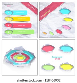 Collection of  templates for websites. Vector design.