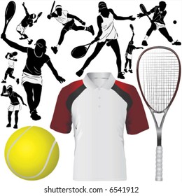 collection of tennis vector 2 (clothes detail)