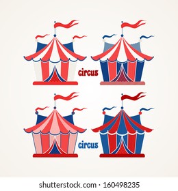Collection of tents for the circus